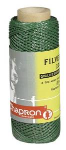 CABLE FILINOX 20-100 VERT
BOBINE DE 100 M
3 fils inox 20/100
15 PE anti-UV
Résistance : 8 Ohms/m
Résistance rupture : 51 kgs
