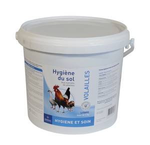 Hygiéne du sol Litavic 2 kg

Des pattes bien protégées pour une hygiène parfaite : assure une excellente hygiène du sol
Litavic, de par sa  composition, assure une protection des pattes contre les parasites externes.
Il garantit également une litière sèche donc saine.
- Propriété désinfectante d’une solution concentrée d’aide peracétique.
- Propriété asséchante et antibactérienne des grains de silica gel
- Couleur brune, odeur repoussante anti-pellicule et anti-démangeaison de l’huile de cade
- Produit biocide parfaitement adapté à l’hygiène du sol, des litières et des pattes des animaux de basse-cour

LITAVIC : Seau de 2 kg
