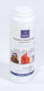 Poudre Anti-parasitaire Volailles 250 g
Eloigne les parasites rapidement. 
À base d’extrait naturel de Géraniol, qui repousse durablement les parasites. 
Formulation originale constituée de trois types de poudres : adhésion au plumage et action renforcée. 
Senteur agréable Thym/Pin.
Poudre Anti-parasitaire Volailles : Flacon de 250g




