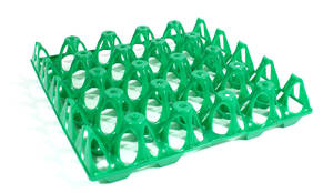 ALVEOLE ET CAISSE PLASTIQUE - alveole plastique 20 oeufs xl verte