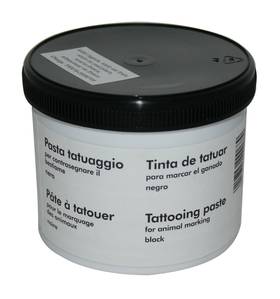 MARQUAGE ET TATOUAGE DES LAPINS - pate a tatouer 600 g noire